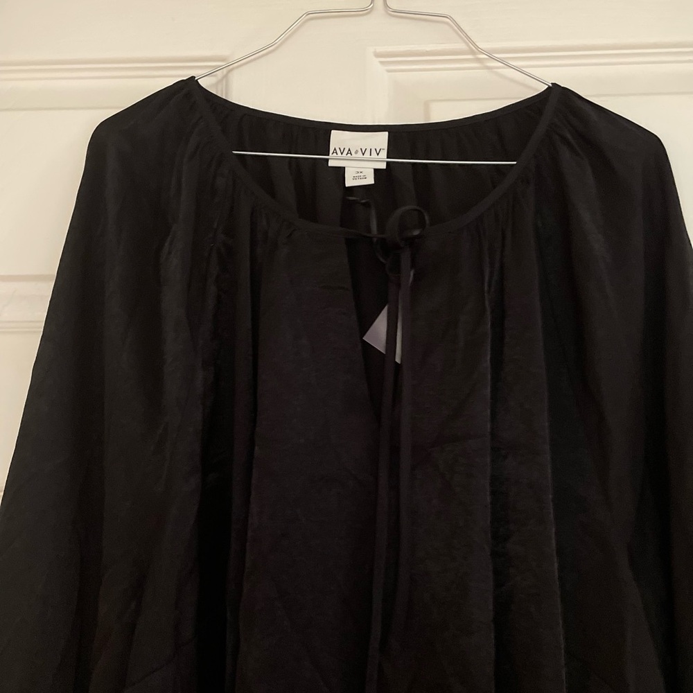 Ava & Viv Black Blouse New